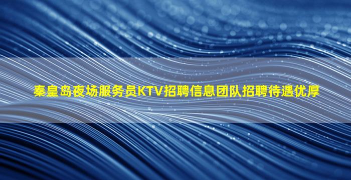 秦皇岛夜场服务员KTV招聘信息团队招聘待遇优厚